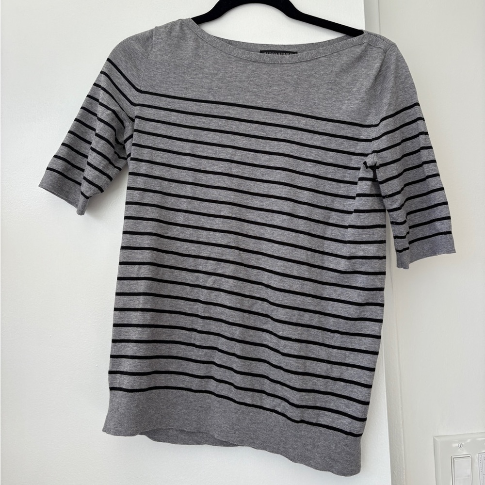 Banana Republic Heather Gray Cotton Top